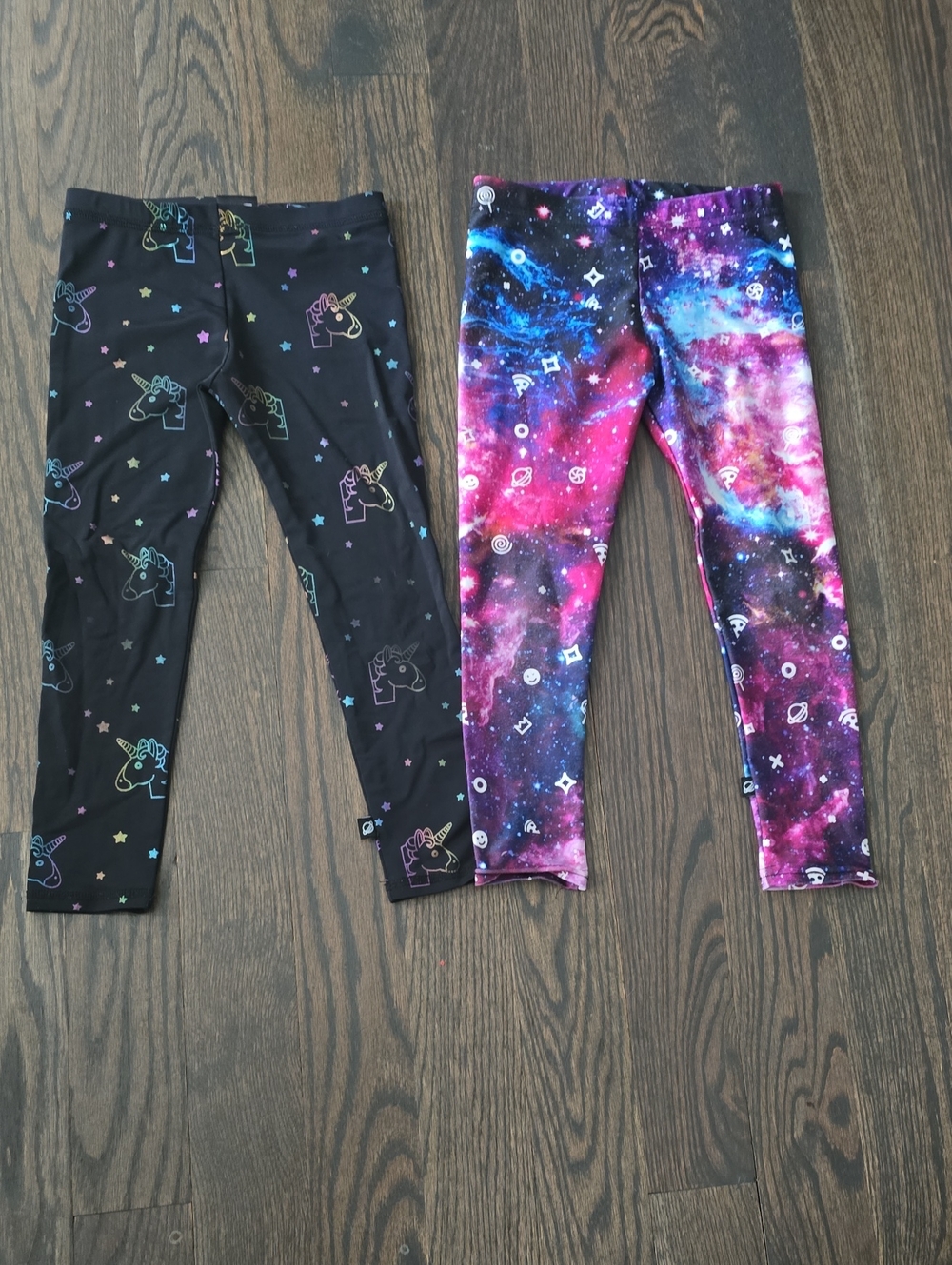 Terez Girls' Unicorn & Galaxy Print Leggings - Black, Pink, Purple, Blue